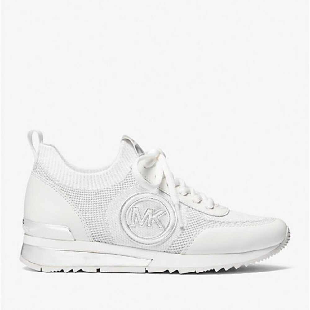 MICHAEL Michael Kors Jenkins Metallic Stretch Knit Trainer Sneakers